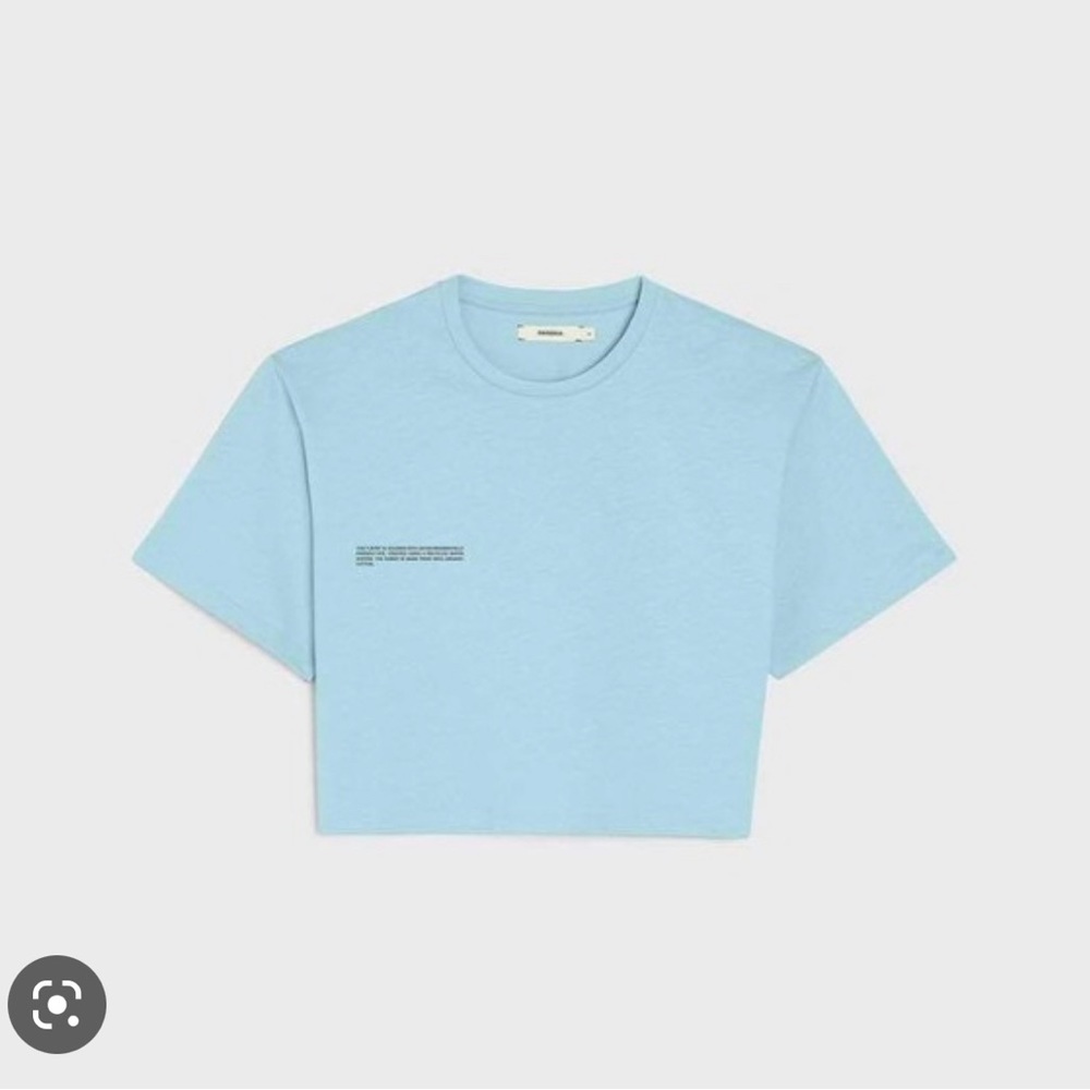 Pangaia cropped blue t shirt